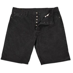 Levis 501 Jean‎ Shorts Men 42x10 Black Dark Wash Denim Cotton Button Fly Skater